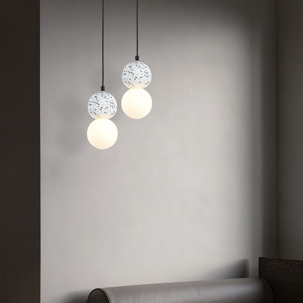 LED designer pendel lampe - hvid, med G9 fatning