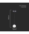 LED designer pendel lampe - hvid, med G9 fatning