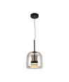 6W Designer LED pendel - 750lm, metal og glas, Ø23cm, højdejusterbar, inkl. lyskilde
