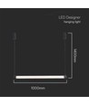 LED Designer Hængelampe - 3000K, Sort+hvid, Hus