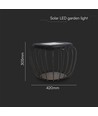 Solcelle LED Designer Bordlampe Metal+Grå - Hus 6000K+3000K