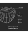 Solcelle LED Designer Bordlampe Metal+Grå - Hus 6000K+3000K
