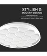 60W Designer Domelight loftlampe - Ø49cm, 6000lm, dæmpbar, inkl. fjernbetjening, bikube cover