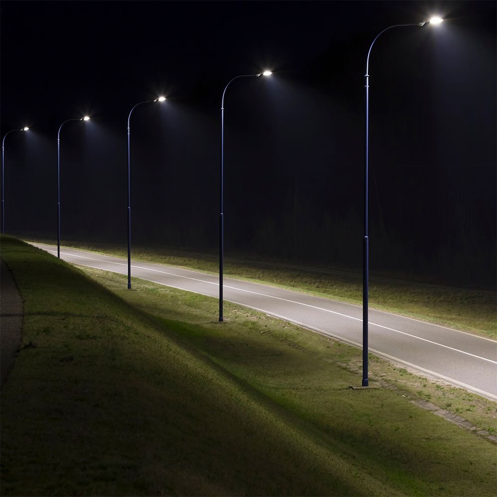 70W LED gadelampe med Samsung chip - 135lm/W, IP65, inkl. adapter - Kulør : Kold