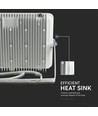 200W projektør - Samsung chip, 1m ledning, 6500K, hvidt hus