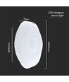 LED - Designer Kupelampe, Fjernbetjening, Blomme Blomst, Dæmpbar