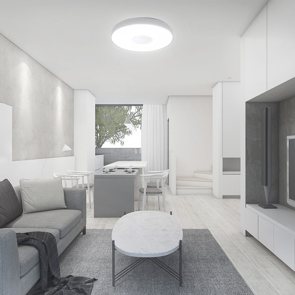 LED Designer Dome Lampe - 20W/40W/20W, Fjernbetjening, Victory Hvidt Dæksel, Dæmpbar - Dæmpbar : Via fjernbetjening, Kulør : 3-i-1