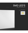 62x62 LED panel, 36W - 117lm/W, neutral hvid, hvid kant, bagbelyst