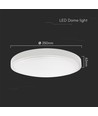 18W Dome Lys - Samsung Chip 6500K, Rund, Hvid Ramme, IP44