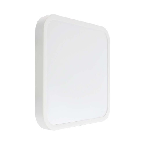 VT-18 LED Kuppel Lys 18W - Samsung chip, 3000K, firkantet, hvid ramme, IP44