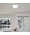 VT-18 LED Kuppel Lys 18W - Samsung chip, 3000K, firkantet, hvid ramme, IP44