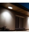 24W LED loftslampe med Samsung LED chip - Rund, sort kant, Ø29,5cm, IP44, 5 års garanti