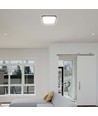 24W LED loftslampe med Samsung chip, kvadratisk - 2500lm, IP44, sort kant, 4000K
