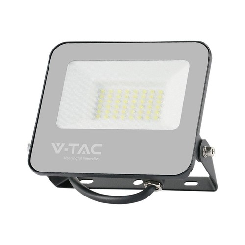 V-Tac 30W RGB+kold hvid projektør - Sort hus, fjernbetjening, IP65