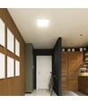 24W LED loftslampe med Samsung LED chip - 30x30cm, IP44, hvid kant, kvadratisk