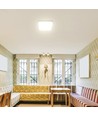 48W LED Kuppel Lys - Samsung Chip, 6500K, Firkantet, Hvid Ramme, IP44