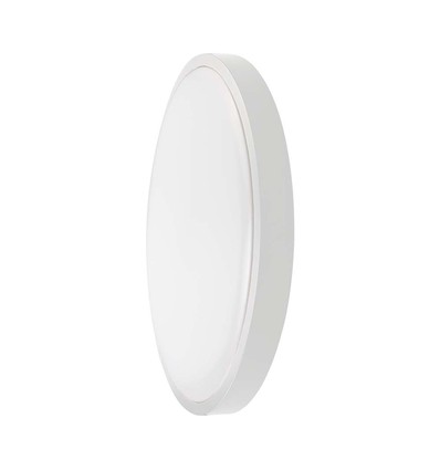 18W LED sensorlampe med Samsung chip - Ø29,5cm, IP44, hvid kant, indbygget mikrobølge sensor