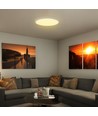 24W LED sensorlampe med Samsung LED - Ø35cm, IP44, hvid kant, indbygget mikrobølge sensor, 5 års garanti