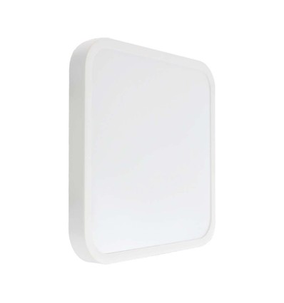 18W LED sensorlampe med Samsung chip, 4000K - Kvadratisk, IP44, hvid kant, 295x295mm, indbygget mikrobølgesensor