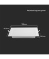 3W Firkantet LED indbygningspanel med baglys - Samsung LED chip, 330lm, Hul: Ø7,5-8 cm, Mål: 9x9 cm