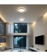 V-Tac 24W LED sensorlampe - Ø35cm, IP44, Indbygget sensor, fjernbetjening, sort kant, inkl. lyskilde
