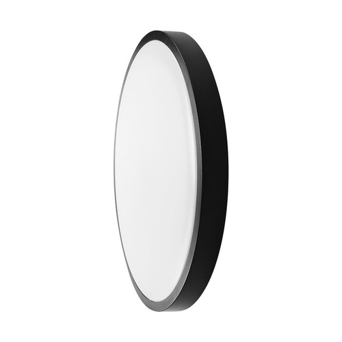 36W LED Dome - Lys Sensor, Samsung Chip, 4000K, Rund, Sort Ramme, IP44