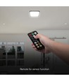 36W LED sensorlampe - IP44, 42x42cm, sort kant, Samsung Chip, 4000K, indbygget mikrobølgesensor