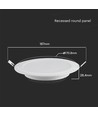 12W Ø17,1cm Samsung LED indbygningspanel - 1200lm, 6500K, Backlit, Hul: Ø15,5 cm, Mål: Ø17,1 cm