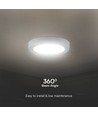 18W Ø21,6cm LED loftlampe - Samsung LED chip, 1980lm, hvid kant, rund mini panel