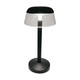 3W LED genopladelig bordlampe, sort - Ø13cm, 3-trin dæmpbar, 3-i-1 CCT, inkl. USB-C kabel
