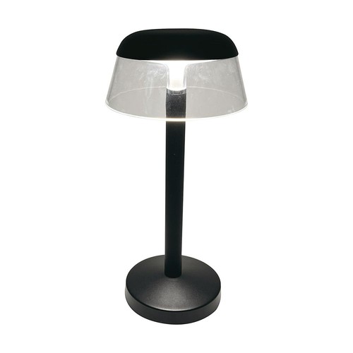 3W LED opladbar bordlampe - 130x285mm, 3in1, dæmpbar, sort, hus