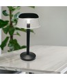 3W LED genopladelig bordlampe, sort - Ø13cm, 3-trin dæmpbar, 3-i-1 CCT, inkl. USB-C kabel