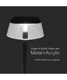 3W LED genopladelig bordlampe, sort - Ø13cm, 3-trin dæmpbar, 3-i-1 CCT, inkl. USB-C kabel