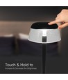 3W LED genopladelig bordlampe, sort - Ø13cm, 3-trin dæmpbar, 3-i-1 CCT, inkl. USB-C kabel
