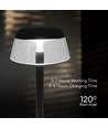 3W LED genopladelig bordlampe, sort - Ø13cm, 3-trin dæmpbar, 3-i-1 CCT, inkl. USB-C kabel