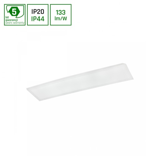 Algine Panel 40W - Bagbelyst, Neutral Hvid, 230V, 120°, IP20, 300x1200x32, Hvid