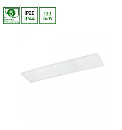 Algine Panel 40W - Bagbelyst, Neutral Hvid, 230V, 120°, IP20, 300x1200x32, Hvid