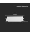 18W Bagbelyst Panel - Samsung Chip, 6500K, Firkantet