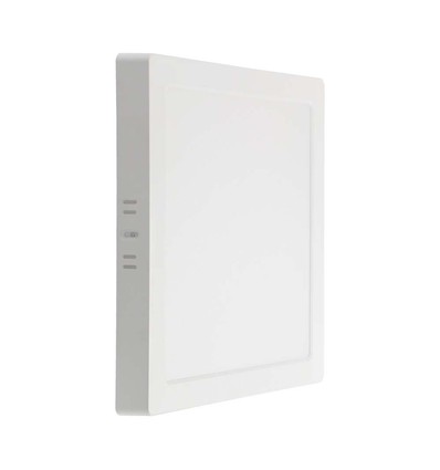 18W kvadratisk LED loftpanel - 4000K, hvid kant, 21,4 x 21,4 cm, bagbelyst loftlampe