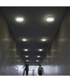 24W Samsung Chip LED panel - Rund, Ø28,5cm, varm hvid, hvid kant, bagbelyst mini panel