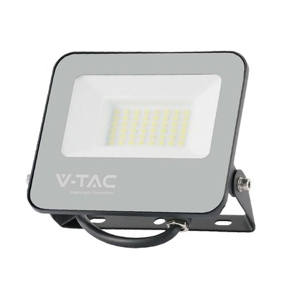 30W LED projektør, 160lm/W - IP65, sort krop, gråt glas, 4000K, 5 års garanti