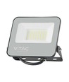 30W LED projektør - 6500K, sort hus, gråt glas, 160lm/W
