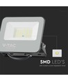 30W LED projektør - 6500K, sort hus, gråt glas, 160lm/W