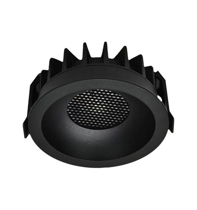 12W Blændfri RA90 CCT Downlight Ø86mm - 3 lyskulører, sort front, Hul: Ø75mm, Honeycomb