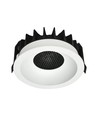 12W Ø8,6cm Blændfri CCT Downlight RA90 - Hul: Ø7,5 cm, Mål: Ø8,6 cm, 3 lyskulører, hvid front, Honeycomb