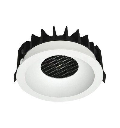 18W Blændfri RA90 CCT Downlight Ø106mm - 3 lyskulører, hvid front, Hul: Ø95mm, Honeycomb