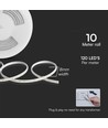 121 LED Stribe 10.5W/m - Lys Blå, 10m/Rulle, 220V, IP65
