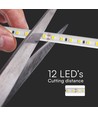 10m 10,5W/m LED strip, varm hvid - IP65, 120 LED pr. meter, 230V plug-and-play