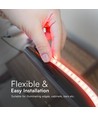 121 LED Stribe Lys 10,5W/m - Rød, 50m/Rulle, 220V, IP65
