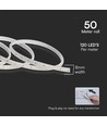 121 LED Stribe Lys 10,5W/m - Blå, 50m/rul, 220V, IP65